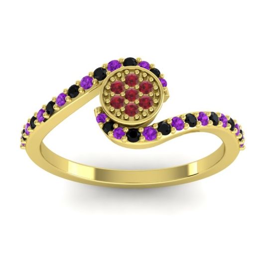 Simple Floral Pave Vapi Ring