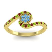 Simple Floral Pave Vapi Ring
