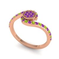 Simple Floral Pave Vapi Ring