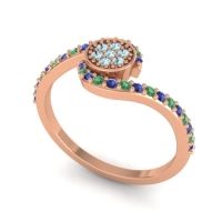 Simple Floral Pave Vapi Ring