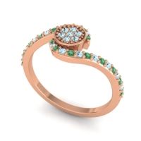 Simple Floral Pave Vapi Ring