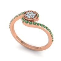 Simple Floral Pave Vapi Ring
