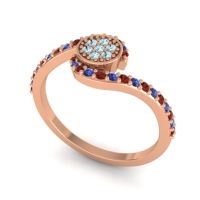 Simple Floral Pave Vapi Ring