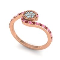 Simple Floral Pave Vapi Ring