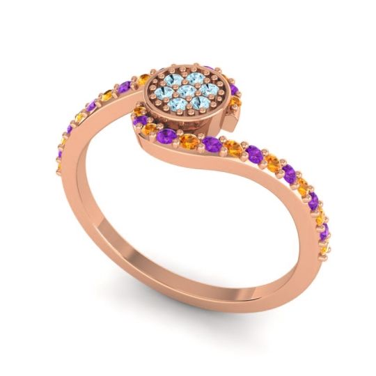 Simple Floral Pave Vapi Ring