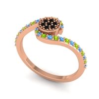 Simple Floral Pave Vapi Ring