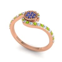 Simple Floral Pave Vapi Ring