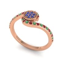 Simple Floral Pave Vapi Ring