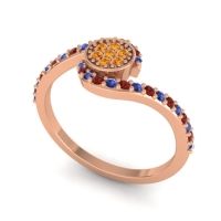 Simple Floral Pave Vapi Ring