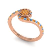Simple Floral Pave Vapi Ring