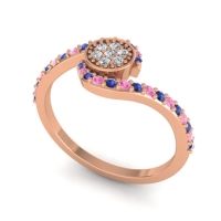 Simple Floral Pave Vapi Ring