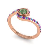 Simple Floral Pave Vapi Ring