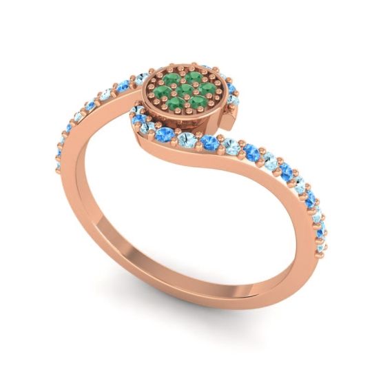 Simple Floral Pave Vapi Ring