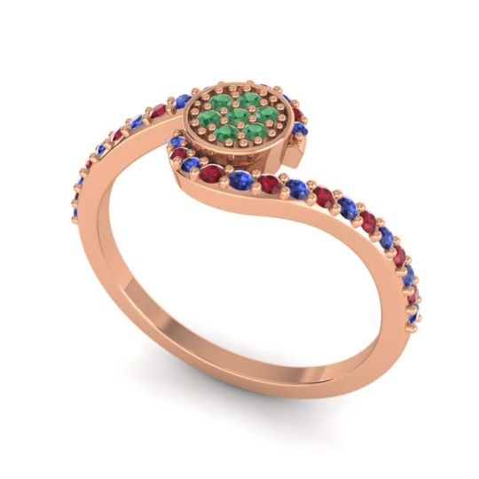 Simple Floral Pave Vapi Ring
