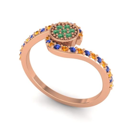 Simple Floral Pave Vapi Ring