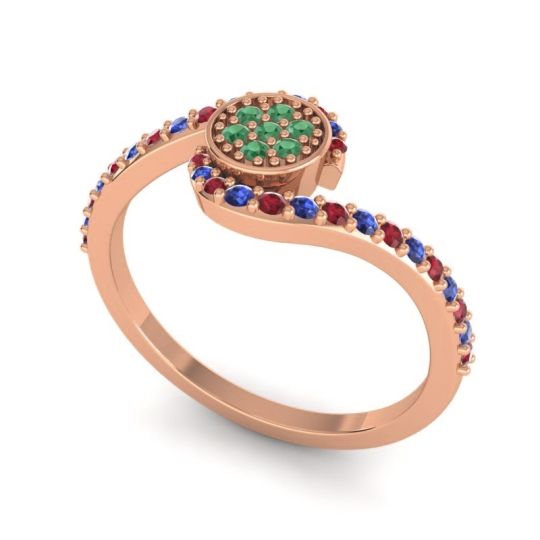 Simple Floral Pave Vapi Ring