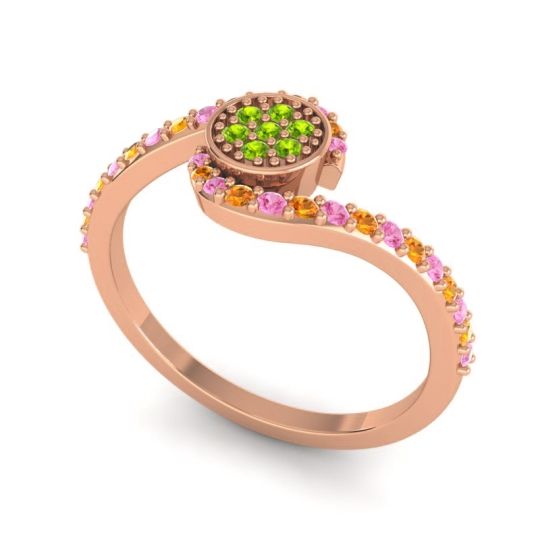 Simple Floral Pave Vapi Ring