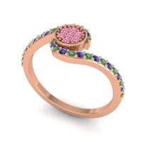 Simple Floral Pave Vapi Ring