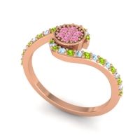 Simple Floral Pave Vapi Ring