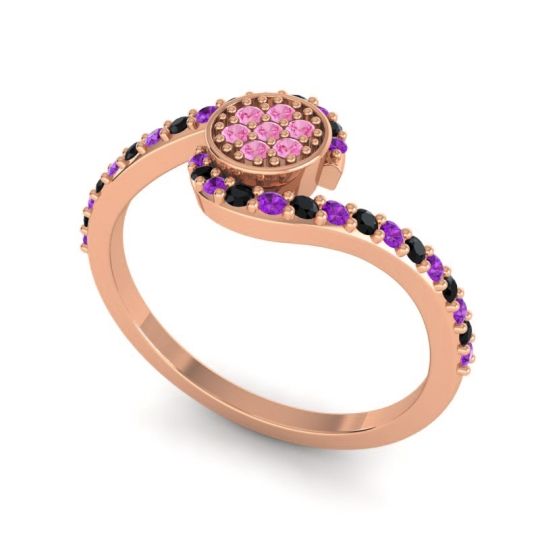 Simple Floral Pave Vapi Ring