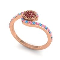 Simple Floral Pave Vapi Ring