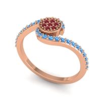 Simple Floral Pave Vapi Ring