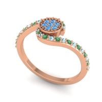 Simple Floral Pave Vapi Ring
