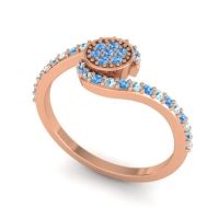 Simple Floral Pave Vapi Ring