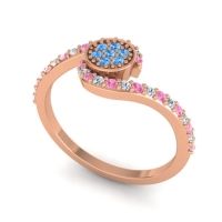 Simple Floral Pave Vapi Ring