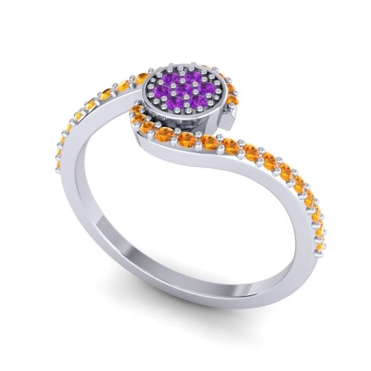 Simple Floral Pave Vapi Ring