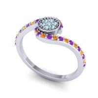 Simple Floral Pave Vapi Ring
