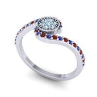 Simple Floral Pave Vapi Ring