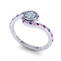 Simple Floral Pave Vapi Ring