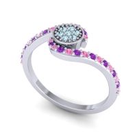 Simple Floral Pave Vapi Ring