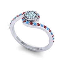 Simple Floral Pave Vapi Ring