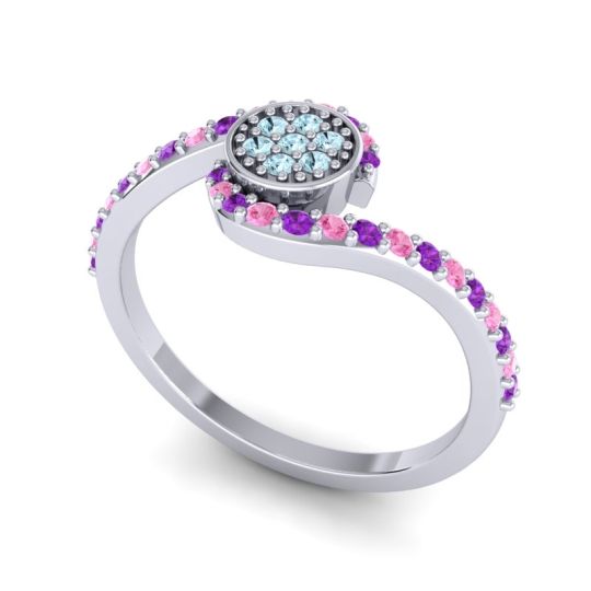 Simple Floral Pave Vapi Ring