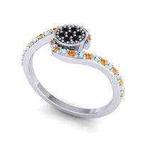 Simple Floral Pave Vapi Ring