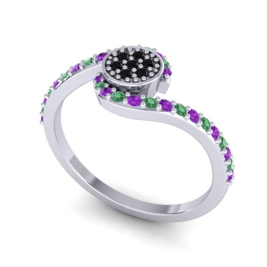 Simple Floral Pave Vapi Ring