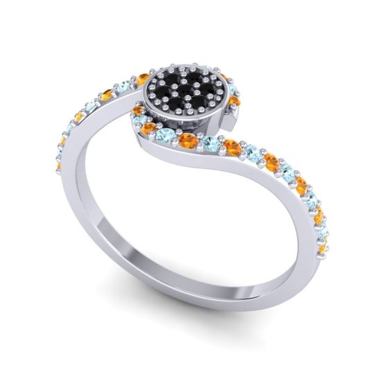 Simple Floral Pave Vapi Ring