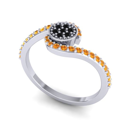 Simple Floral Pave Vapi Ring