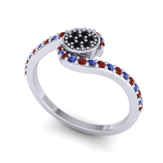 Simple Floral Pave Vapi Ring