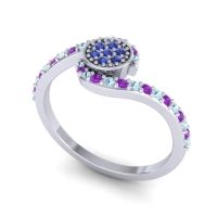 Simple Floral Pave Vapi Ring