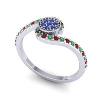 Simple Floral Pave Vapi Ring
