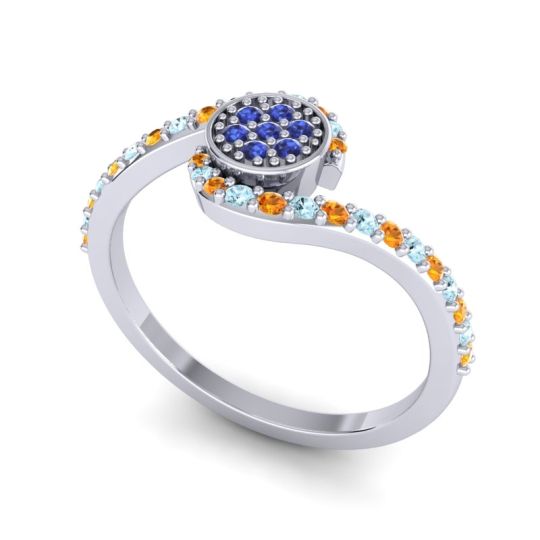 Simple Floral Pave Vapi Ring