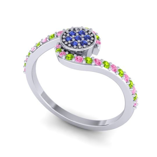 Simple Floral Pave Vapi Ring