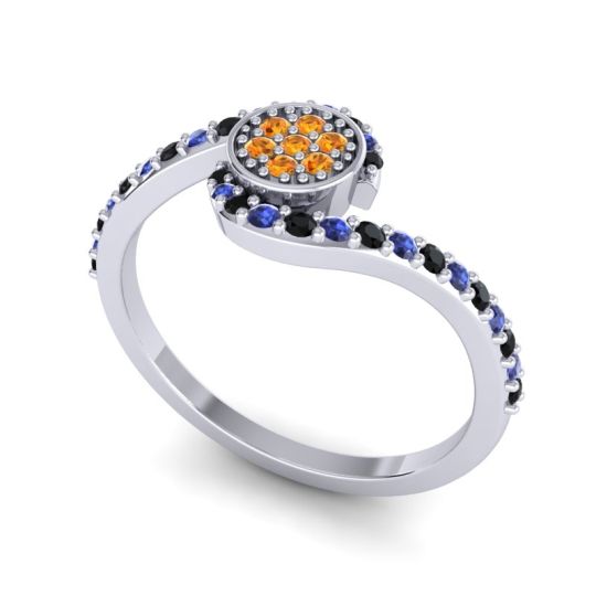Simple Floral Pave Vapi Ring