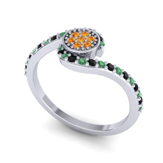 Simple Floral Pave Vapi Ring