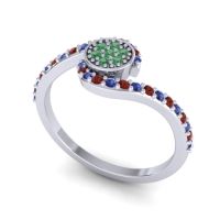 Simple Floral Pave Vapi Ring