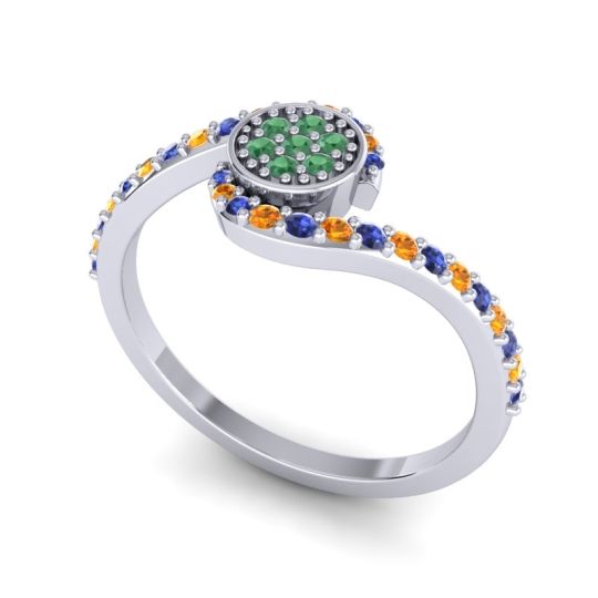 Simple Floral Pave Vapi Ring