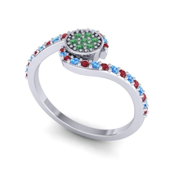 Simple Floral Pave Vapi Ring